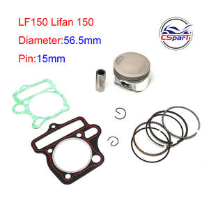 Kit de joints de piston LF150 56,5 mm 15 mm pour moto tout-terrain 150 cc 1P56FMJ Lifan ZongShen Kaya Xmotos <span class=keywords><strong>Apollo</strong></span> <span class=keywords><strong>Orion</strong></span> - Product Image 2