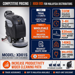 XD01S High Quality Easy-to-Operate Floor Cleaning <b>Machine</b> <b>Walk</b>-Behind Floor Hand Push Floor Scrubber - Product Image 4