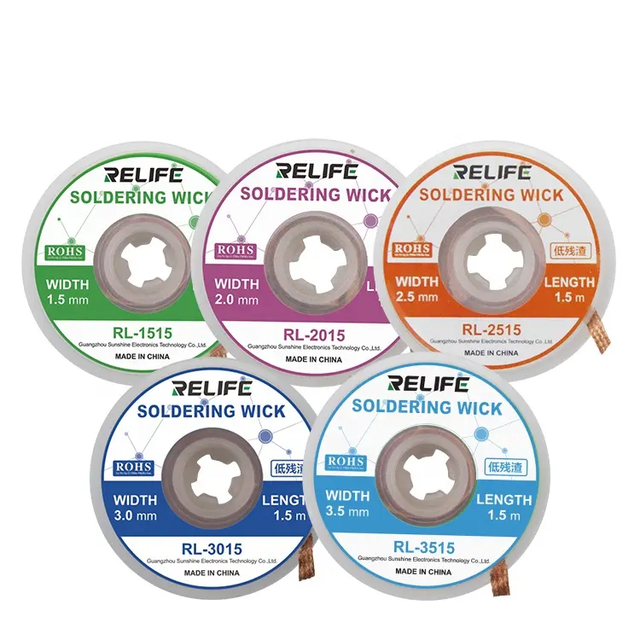 RELIFE  Desoldering Braid 3mm 2.5mm 2mm 1.5mm Welding Solder Remover for Phone PCB BGA Welding Repair Tool of  Solder Wick