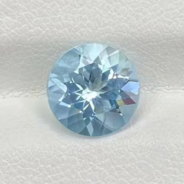 Round Cut 1.5mm~5.0mm AAA Medium Color Good Quality genuine gemstone price faceted loose stone for sale Natural Aquamarine