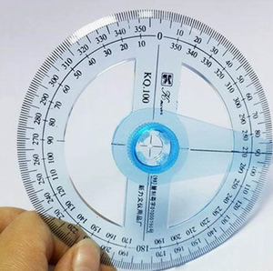 Rapporteur à cercle complet DF KQ100 avec une mesure à 360° °   Aiguille d'indicateur rotative adaptée au dessin et à la mesure des angles. - Product Image 4