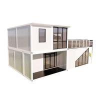 Villa de luxe pliable à 2 étages, conteneur modulable, 2-3 chambres, appartement, bureau, hôtel, école, taille personnalisée, maison mobile, bâtiment de bureaux