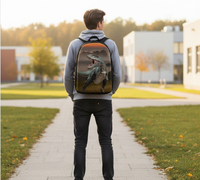 Sac à dos pour ordinateur portable antivol tendance pour garçons, grande capacité, en polyester, pour l'école