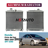 Radiateurs entièrement en aluminium pour Honda Civic Ek / Del Sol 1992-2001, plaque de refroidissement universelle, pièce automobile, radiateur de voiture Honda