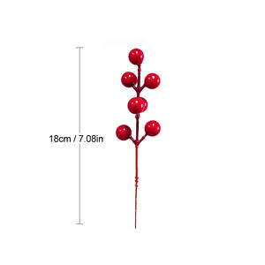 Fruit artificiel <span class=keywords><strong>de</strong></span> Noël aux baies rouges - Fleur réaliste et plante <span class=keywords><strong>de</strong></span> simulation - Product Image 2