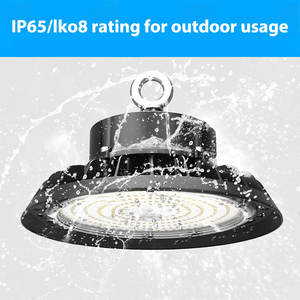 תאורת לד תעשייתית IP66 בצורת UFO בהספק 150 וואט, 5000 קלווין, לאולמות תעשייה, מחסנים ואצטדיונים. - Product Image 3