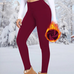 Leggings Invernali Caldi per Donne, <span class=keywords><strong>Collant</strong></span> Traslucidi in Pile, Pantaloni <span class=keywords><strong>Termici</strong></span> in Lana, Calze Elastiche Sexy a Vita Alta - Product Image 2
