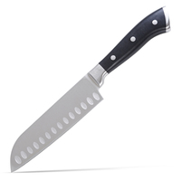 Japans Santoku-mes van roestvrij staal, Micarta, vintage stijl, ambidextrous, matte afwerking, multifunctioneel keukenmes, OEM-fabriek