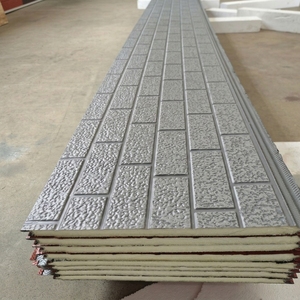 Revestimiento Metálico de Acero de Alta Calidad, Paneles Exteriores de Poliuretano Tipo Sándwich Modernos, Paneles de Poliuretano Tipo Sándwich con Aspecto de <span class=keywords><strong>Piedra</strong></span> Artificial - Product Image 1
