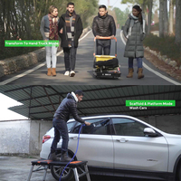 Banc de travail multifonction 7-en-1 pour menuisier, table de travail portative pliable, chevalet, échafaudage, chariot de menuisier