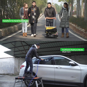 Banc de travail Table de charpentier multifonction 7 en 1 établi de travail du bois Portable pliant chevalet échafaudage voiture Creeper - Product Image 4