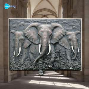 Grande Rilievo Animale in Rame Fuso, Grande Rilievo di Aquila in Bronzo, Decorazione Moderna - Product Image 2