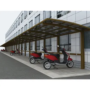 Vente en gros de station de recharge de voiture personnalisée auvent cantilever carport garage aluminium polycarbonate carport