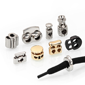 Custom metal cord locks <b>stopper</b> elastic cord 3mm toggle hoodie strings Hoodie jacket accessories drawcord lock cord for hoodie - Product Image 1