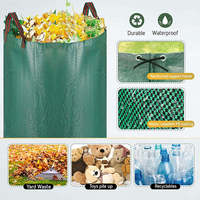 60L 120L 272L 500L Sacs de feuilles de pelouse 16 32 72 132 gallons Conteneur propre réutilisable PP PE Poubelle de jardinage Sac de déchets de jardin robuste
