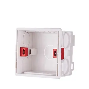 Adjustable Mounting Box Internal Cassette 86mm*85mm*50mm For 86 Type Switch and Socket White Red Blue Wiring Back Box