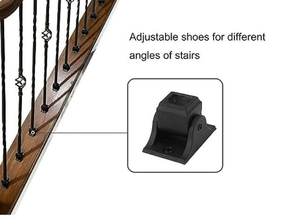 Giá tốt nhất Đen sắt lục bình giày có thể điều chỉnh cho các góc độ khác nhau của cầu thang đôi xoắn Lan Can - Product Image 4