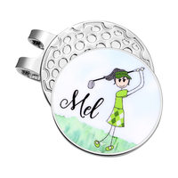 Clip de chapeau de golf magnétique doré robuste et personnalisable avec marqueur de balle de golf
