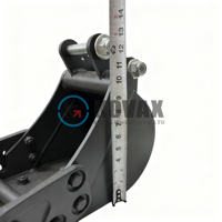 Godet de tranchage étroit pour mini-excavatrice, avec axe de 200mm, 300mm, 25mm, 30mm, pour excavatrices de 0,5 à 3 tonnes (CAT, Kubota, Bobcat), pour câbles et tuyaux utilitaires