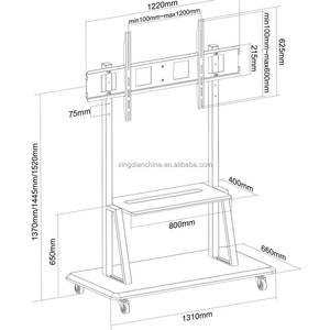 טלוויזיה פלזמה נייד lcd לעמוד עבור 55 "כדי 110" מסכי מגע XD-WM007-1 - Product Image 6