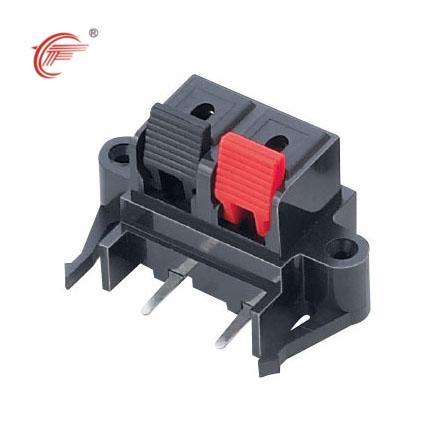 Factory Direct Sales Customizable WP 2-2B PUSH Spring Speaker Terminal Clip Black/Red Copper Contact for PCB REACH/ROHS/PAHS