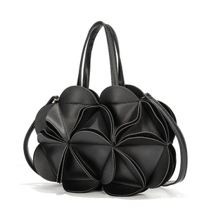 Design <b>Flower</b>-Shaped Zipper Shoulder Crossbody Bag Cute Pleated Handbag Womens Korean-Japanese Style Tanjing - Product Image 4