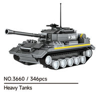 Wange 3660 WW2 Modèle de char lourd assemblé, équipement MOC, briques d'assemblage, blocs de construction en plastique, ensemble de jouets pour enfants, cadeau unisexe, Juguete