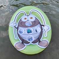 Jeu de société gonflable en PVC en forme de pingouin avec plateau perforé pour l'interaction parent-enfant, jeu de tic-tac-toe XO