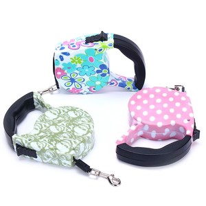 Automatic Retractable <b>Dog</b> <b>Leash</b> Large Breed Non Binding Pet Supply With Colorful Patterns For Outdoor Use - Product Image 3