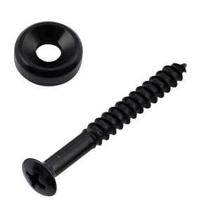 Tornillos de cabeza alomada de acero negro con arandelas, rosca métrica gruesa, clase 8.8, diámetro de cabeza de 12 mm - Product Image 4
