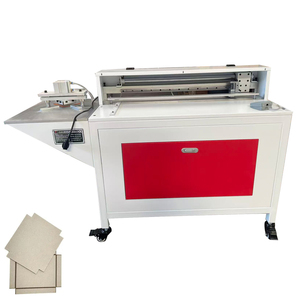 New Used Pneumatic Cardboard V <strong>Grooving</strong> <strong>Machine</strong> for Rigid Boxes with Corners Cutting Function - Product Image 2