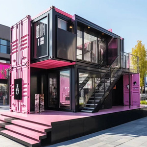 Nhà di động tích hợp nhà bảng thép cho khách sạn trường học Công viên tiên phong đường phố thương mại chống cháy container triển lãm nhà - Product Image 1