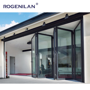 Puerta Plegable para Terraza Rogenilan AS2047 CE Resistente a Huracanes, Puertas Bi-Plegables <span class=keywords><strong>de</strong></span> Seguridad <span class=keywords><strong>de</strong></span> Aluminio con Triple Vidrio - Product Image 2