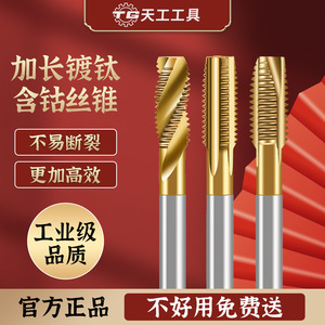 Tiangong Trousseaux de filetage métriques sans copeaux M10x100 HSS-E pour applications en acier - Product Image 5