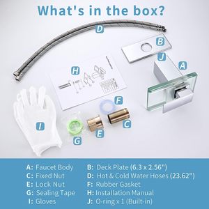 Phổ biến rộng rãi Thác vòi lưu vực vòi nước phòng tắm lưu vực bồn rửa vòi nước, nóng và lạnh kiểm soát nhiệt độ <span class=keywords><strong>LED</strong></span> ánh sáng Mixer Glass Brass - Product Image 6