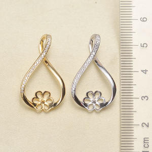 Colgante de Plata S925 con Cuentas de 11-13 mm, Soporte para Colgante de Collar Femenino DIY, Accesorios Tipo Corrector, Colgantes de Diamantes 3315 - Product Image 2