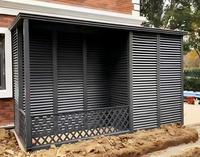 Tube carré en alliage d'aluminium, garde-corps décoratif, couvercle de protection pour unité extérieure de climatiseur en alliage d'aluminium