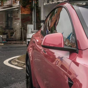 Euromaster 3177 <span class=keywords><strong>film</strong></span> marque usine vente voiture vinyle super brillant morganite rouge PET wrap à Tesla Model Y - Product Image 1