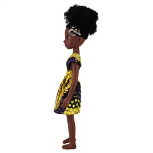 플라스틱 100Cm 편평한 가슴 인형 검정 인형 아프리카 소녀 아기 인형