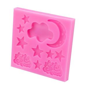 Venta <span class=keywords><strong>al</strong></span> por <span class=keywords><strong>mayor</strong></span> DIY hecho a mano Fondant Cake molde <span class=keywords><strong>de</strong></span> silicona nube blanca estrella Luna Chocolate resina epoxi pastelería moldes para hornear herramientas - Product Image 4