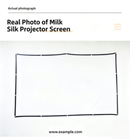Écran de projection métallique anti-reflet 16:9 HD 4K portable pliable mural pour home cinéma