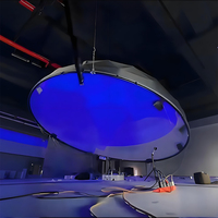 Dôme de projection sphérique immersif avec structure en tuyaux de fer |   Écran de projection interne pour cinéma |   Dôme de planétarium pour musées et cinémas 5D