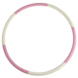 REACH Strip Design Wholesale Fitness Stainless Steel Hula Hooping Ring 6 Sections 90cm For Men Women
