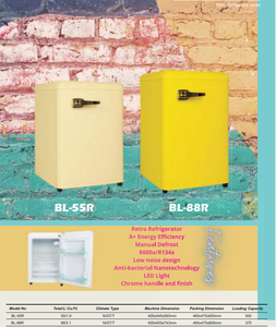 Mini Refrigerador Vertical Portátil Compacto de 76L, Mini Nevera Retro Manual de Una Puerta para el Hogar u Hotel - Product Image 5