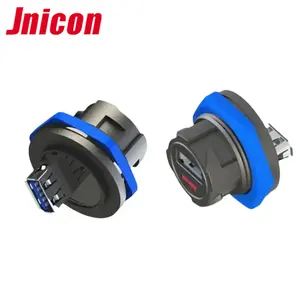 Jnicon impermeable IP65 micro USB macho hembra conector