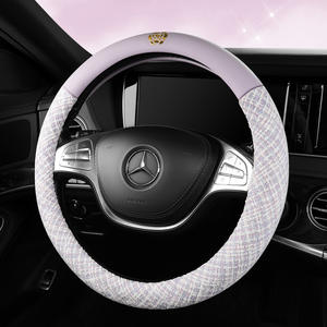 Funda para Volante de Coche Marca MELCO, Diseño Encantador para Mujer, Estilo Lujoso y Ligero, con Camelias, Protectora para las Cuatro Estaciones, para <span class=keywords><strong>Mercedes</strong></span>-Benz, Sintética - Product Image 2