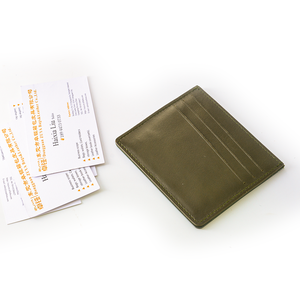 Titular de la tarjeta de crédito RFID Bloqueo de cuero Ultra Slim Wallet Thin Minimalist Credit Card Case Card Protector - Product Image 2