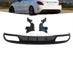 Kit de parachoques trasero SUPUMAN ABS negro brillante de rendimiento para <span class=keywords><strong>Mercedes</strong></span> <span class=keywords><strong>Benz</strong></span> Clase <span class=keywords><strong>C</strong></span> w205 C63 accesorios de difusor trasero <span class=keywords><strong>2015</strong></span>-2021 - Product Image 1