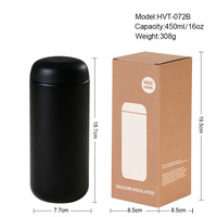 Bouteille isotherme en acier inoxydable 304 de 450 ml à double paroi, isolation thermique 6-12 heures, infuseur à thé, pour le commerce transfrontalier