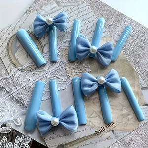 Uñas Postizas Acrílicas de Cobertura Completa, Largas, Tipo Ataúd, al por Mayor, Marca Privada, Alta Calidad, Lindas, Hechas a Mano - Product Image 2